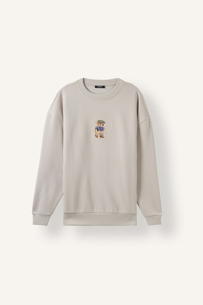 Sweatshirt avec imprimé Coupe boxy