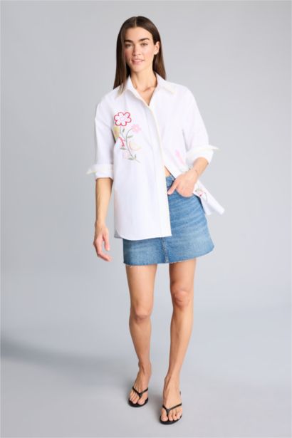 Afra x Defacto Regular Fıt Jean Mini Etek