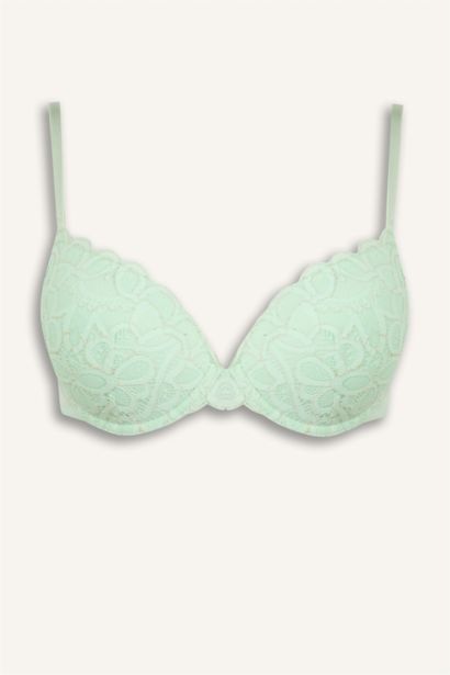 Dantelli Kaplı Pedli Balenli Tişört Bra