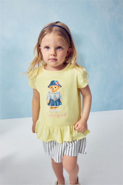 Regular Fıt Kısa Kollu Tişört Kız Bebek