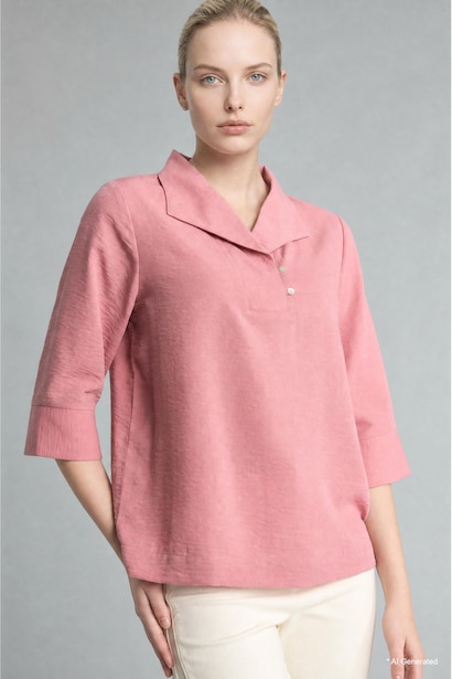 Relax Fit Long Sleeve Aerobin Blouse