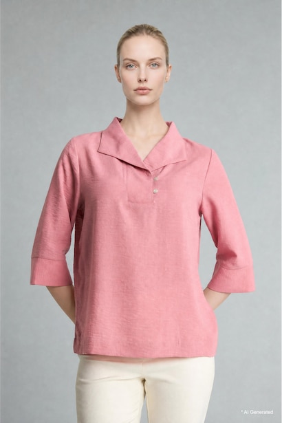 Relax Fit Long Sleeve Aerobin Blouse