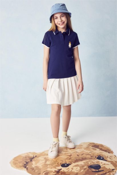 Girl Pleat Knitted Skirt