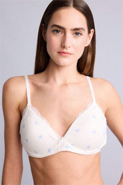 Padded Wire-Free with Lace Detail Bra