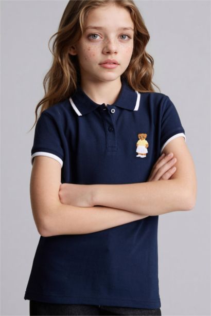 Ayıcıklı Polo Tişört Kız Çocuk