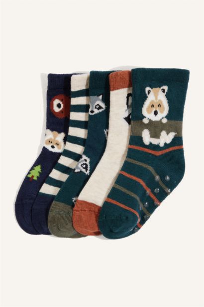 Baby Boy Animal 5 Piece Long sock