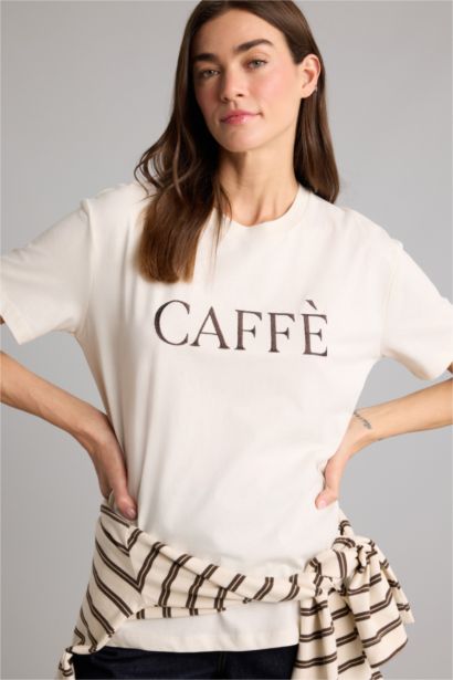 Relax Fıt Baskılı Penye Tişört