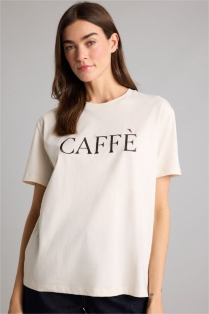 Relax Fıt Baskılı Penye Tişört