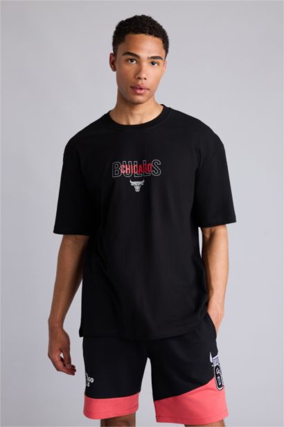 T-shirt NBA Chicago Bulls oversize à manches courtes