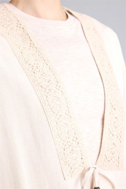 Relaxed Fit Uzun kollu Keten Karışımlı Gömlek