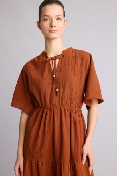 A Kesim Midi Pamuklu Elbise