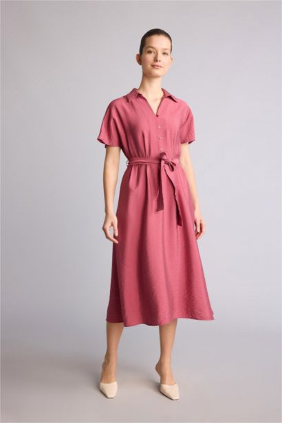 A Kesim Yarasa kollu Midi Elbise