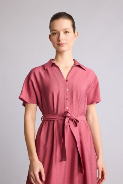 A Kesim Yarasa kollu Midi Elbise