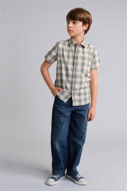 Regular Fit Striped Short Sleeve Shirt