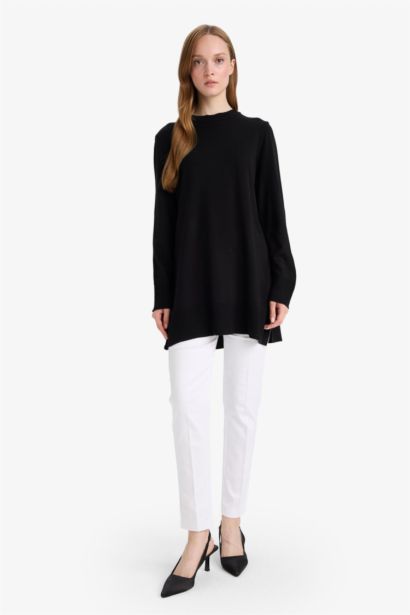 Regular Fit Crew Neck Tunic