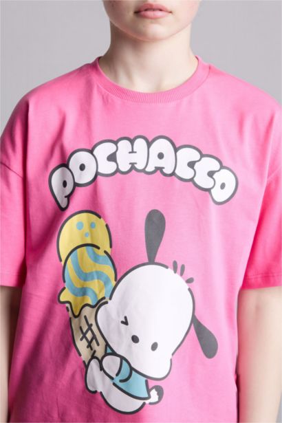 Pochacco Oversıze Kız Çocuk Tişört 