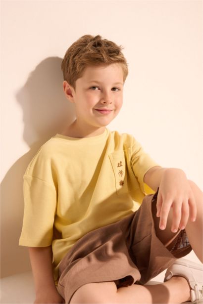 Boy Oversize Crew Neck Embroidered T-Shirt
