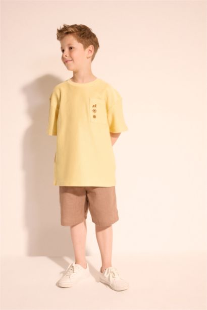 Boy Oversize Crew Neck Embroidered T-Shirt