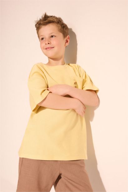 Boy Oversize Crew Neck Embroidered T-Shirt
