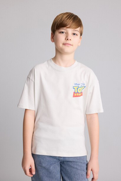 %100 Pamuk Toy Story Sırt Baskılı Oversıze Tişört Erkek Çocuk