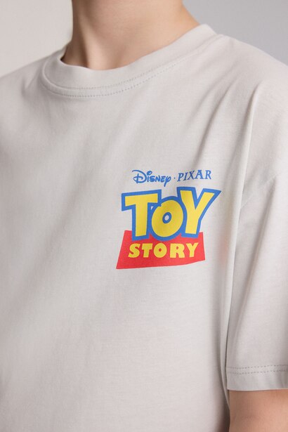 %100 Pamuk Toy Story Sırt Baskılı Oversıze Tişört Erkek Çocuk