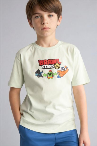 Brawl Stars Oversıze Bisiklet Yaka Kısa Kollu Tişört Erkek Çocuk