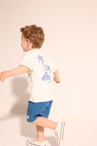 T-shirt oversize à motif palmier pour bébé garçon