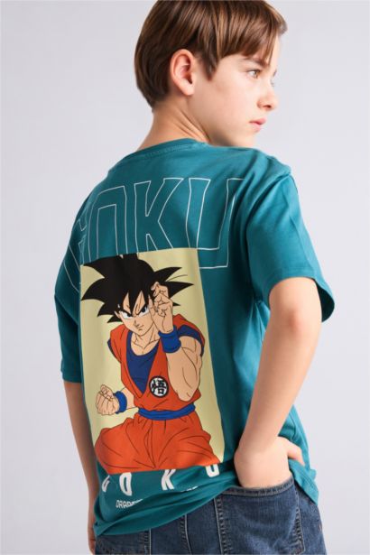 Dragon Ball Oversıze Bisiklet Yaka Kısa Kollu Tişört Erkek Çocuk