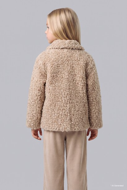 Baby Girl Polo Collar Puffer Jacket