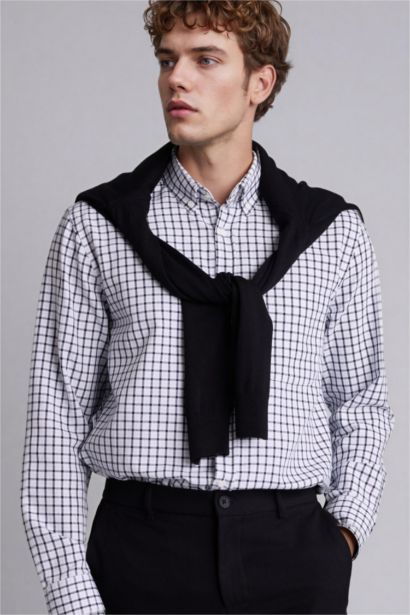 Regular Fıt Polo Yaka Oxford Uzun Kollu Gömlek