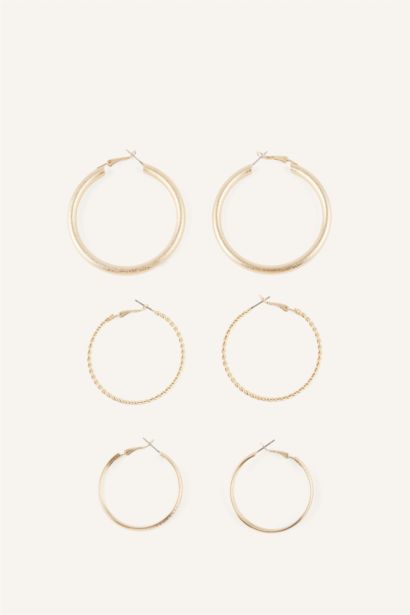 Kadın 3'lü Halka Küpe