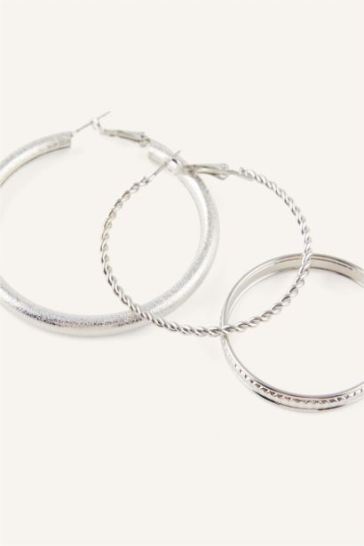 Kadın 3'lü Halka Küpe