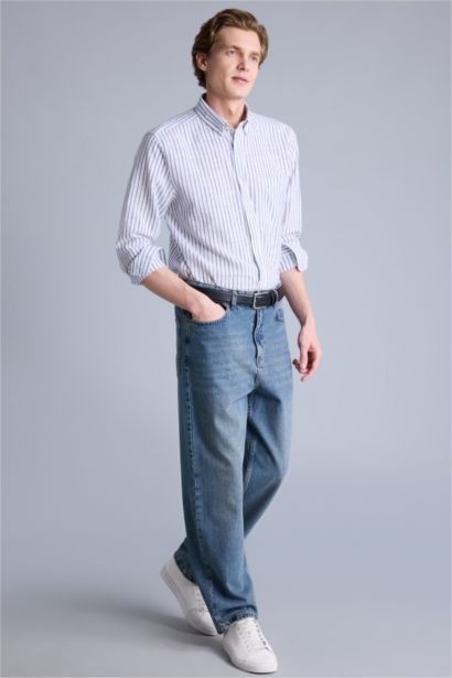 قميص بولو كم طويل قصة عادية