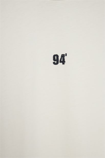 Boxy Fit Slogan Pattern Crew Neck Short Sleeve Tank Top