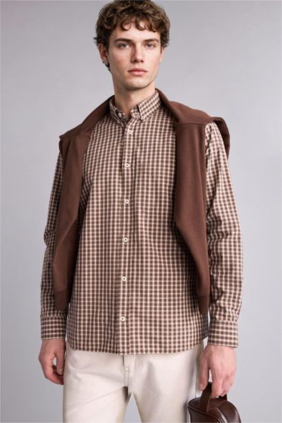 Regular Fit Uzun kollu Pamuklu Gömlek