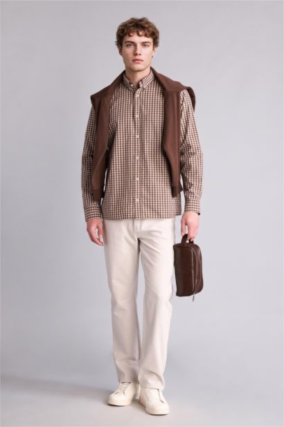 Regular Fit Uzun kollu Pamuklu Gömlek