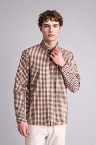 Regular Fit Uzun kollu Pamuklu Gömlek