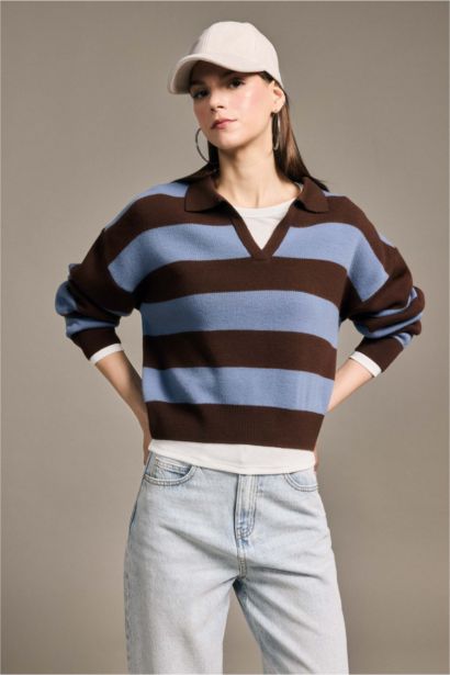 Oversize Fit V-Neck Pullover