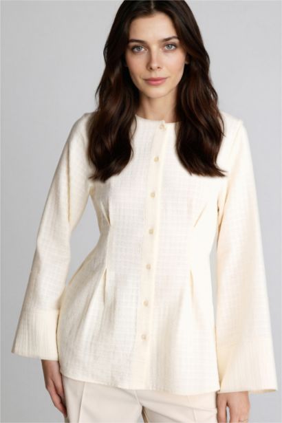 Krinkıl Kumaş Uzun Kollu Tunik