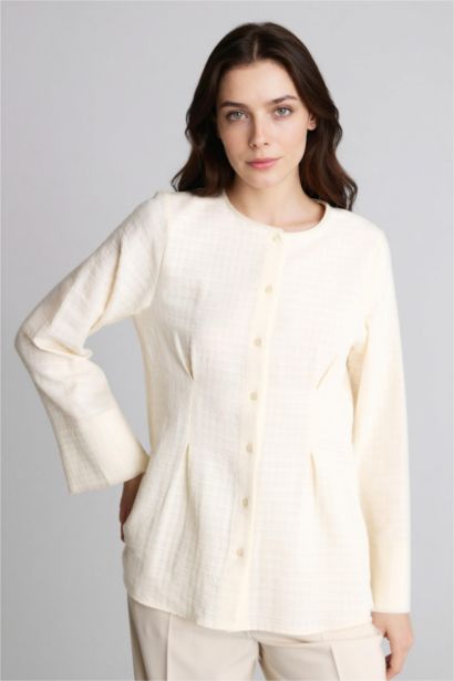 Krinkıl Kumaş Uzun Kollu Tunik