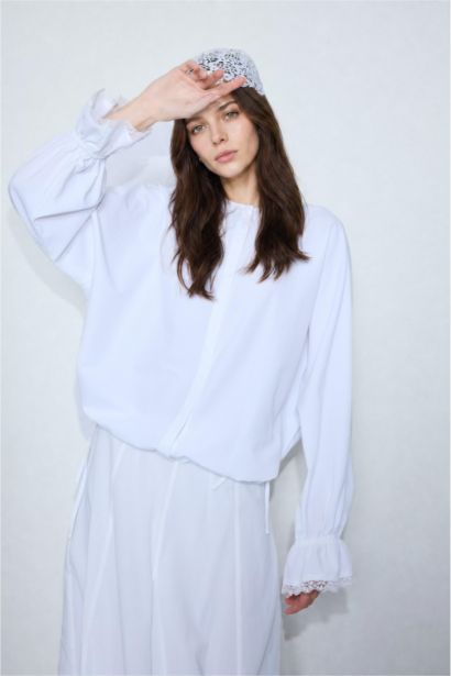 Regular Fit Uzun Kollu Poplin Tunik