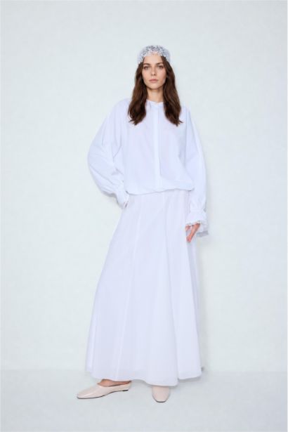 Regular Fit Uzun Kollu Poplin Tunik