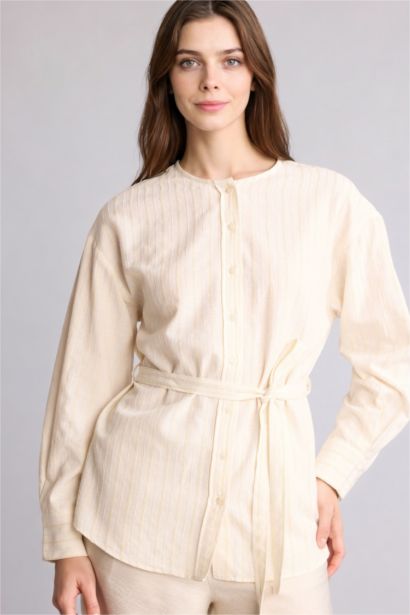 Regular Fit Çizgili Tunik