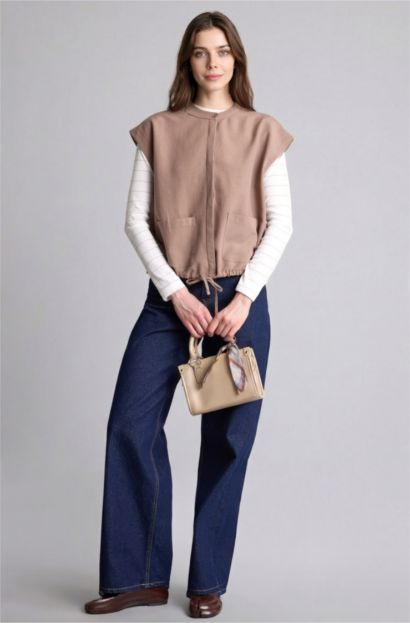 Regular Fit Keten Yelek