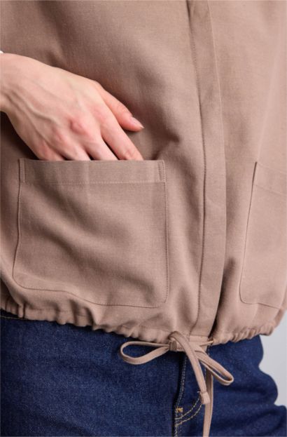 Regular Fit Keten Yelek