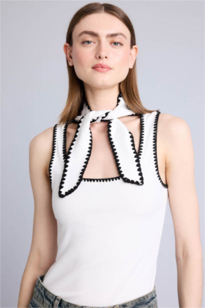 Slim Fit Round Neck Ribbed Tank Top