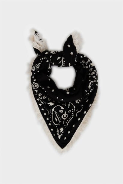 Kadın Şal Desenli Atkı