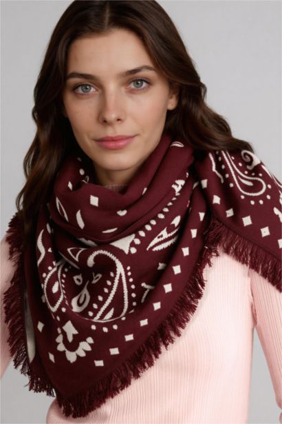 Kadın Şal Desenli Atkı