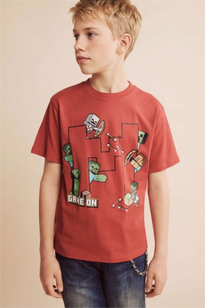 Oversize Fit Minecraft Licensed Short Sleeve T-Shirt