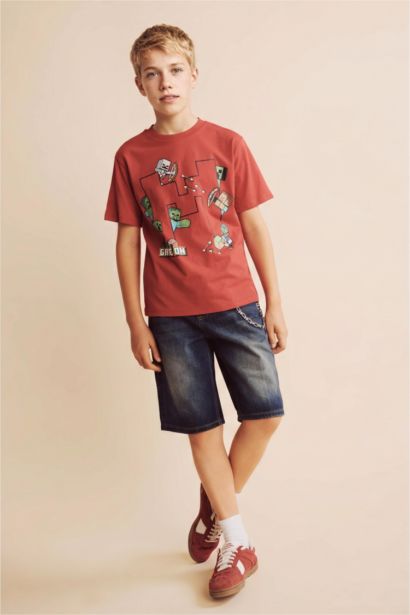 Oversize Fit Minecraft Licensed Short Sleeve T-Shirt